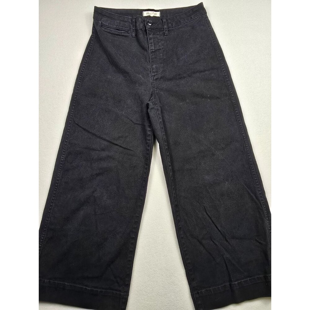 Madewell Womens Wide-Leg Crop Pants Size 29 Black